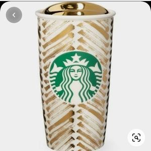 Starbucks Gold Chevron Mug